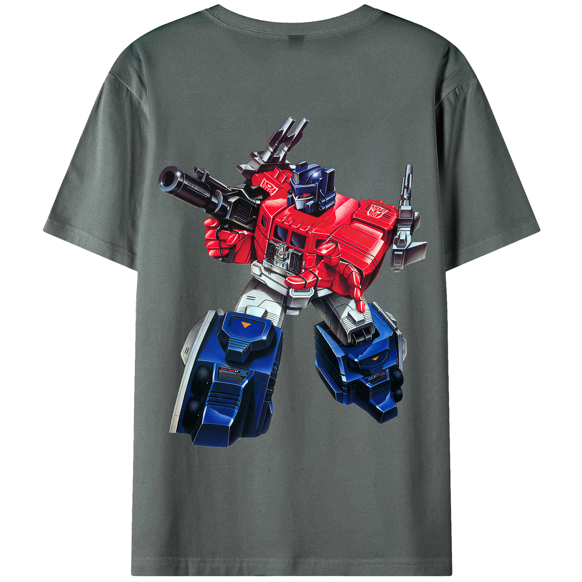 （画像用） Transformers トランスフォーマー 綿100％ メンズ半袖Tシャツ（バックプリント） 通気性